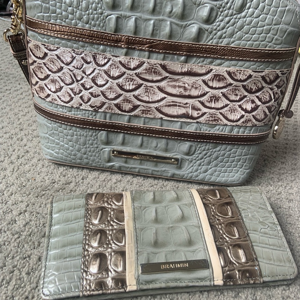 Matching Brahmin Bag and Wallet